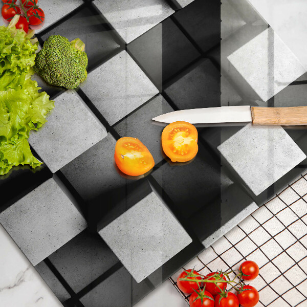 Osłona na płytę indukcyjną Abstrakcja kwadraty 3D