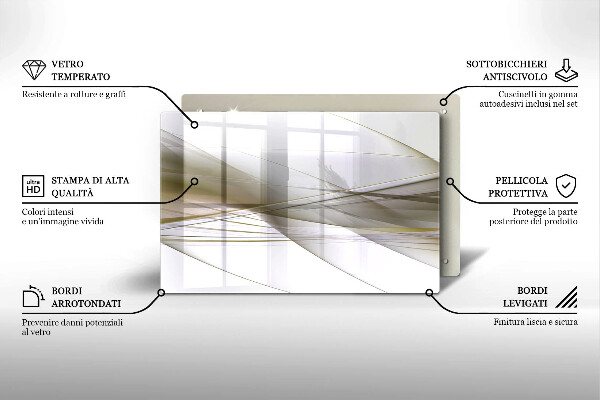 Osłona na płytę indukcyjną Abstrakcja linie design
