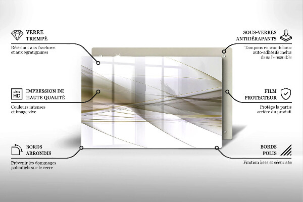 Osłona na płytę indukcyjną Abstrakcja linie design