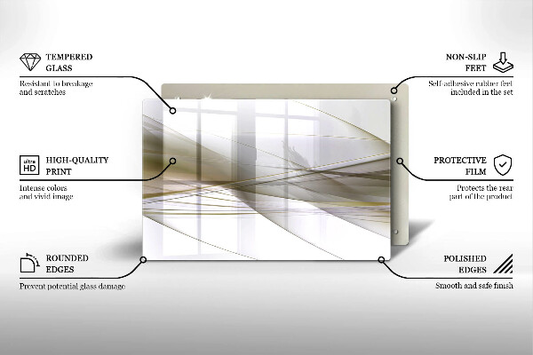 Osłona na płytę indukcyjną Abstrakcja linie design