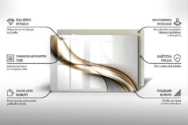 Osłona na płytę indukcyjną Łagodne linie abstrakcja