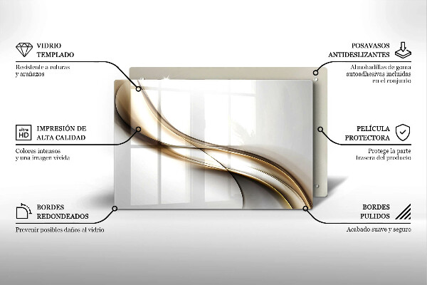 Osłona na płytę indukcyjną Łagodne linie abstrakcja