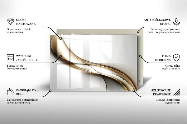Osłona na płytę indukcyjną Łagodne linie abstrakcja