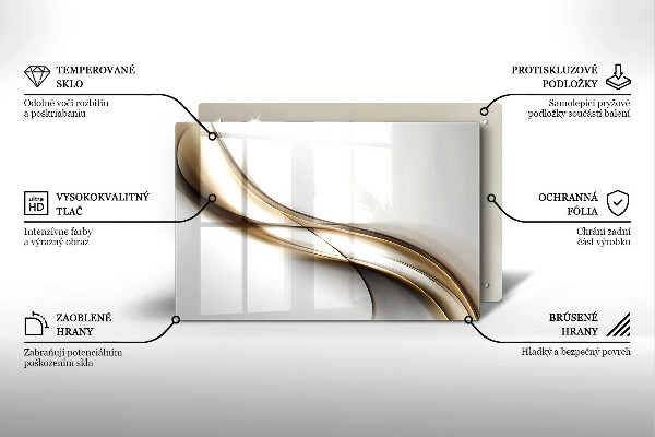 Osłona na płytę indukcyjną Łagodne linie abstrakcja