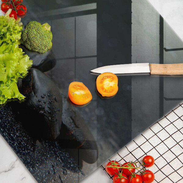 Osłona na płytę indukcyjną Biały kwiat kamienie Zen