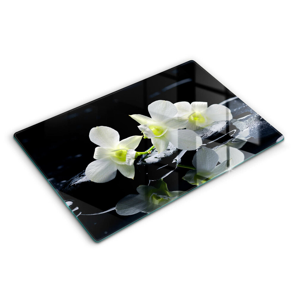 Osłona na płytę indukcyjną Białe kwiaty w wodzie Zen