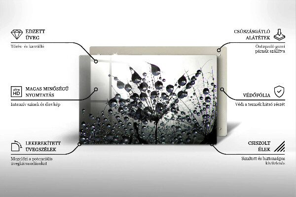 Osłona na płytę indukcyjną Dmuchawce i rosa
