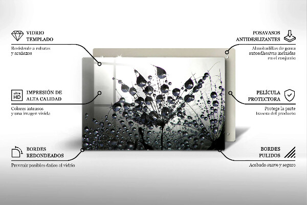Osłona na płytę indukcyjną Dmuchawce i rosa