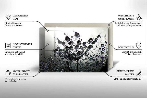 Osłona na płytę indukcyjną Dmuchawce i rosa