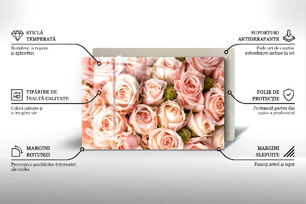 Osłona na płytę indukcyjną Bukiet delikatne róże