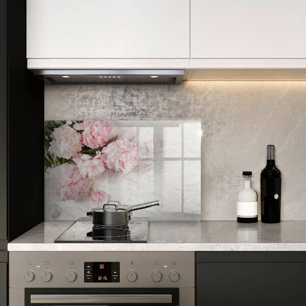 Osłona na płytę indukcyjną Delikatne róże kwiaty