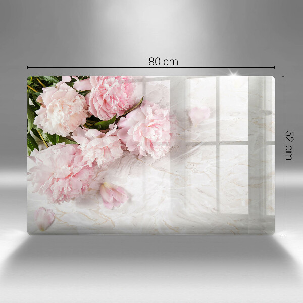 Osłona na płytę indukcyjną Delikatne róże kwiaty