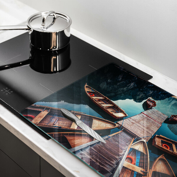 Płyta ochronna na indukcję Łódki na jeziorze