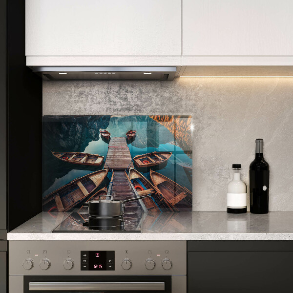 Płyta ochronna na indukcję Łódki na jeziorze