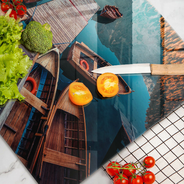 Płyta ochronna na indukcję Łódki na jeziorze