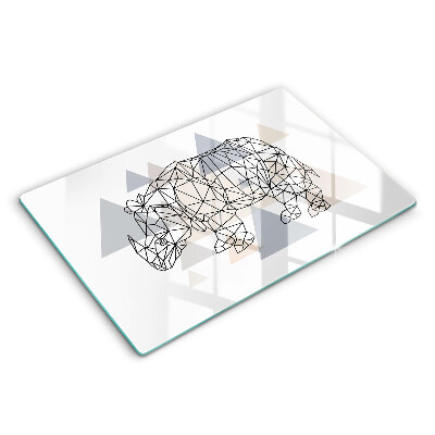 Osłona na płytę indukcyjną Line-art nosorożec