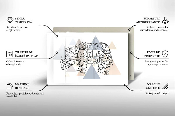 Osłona na płytę indukcyjną Line-art nosorożec