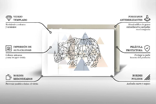 Osłona na płytę indukcyjną Line-art nosorożec