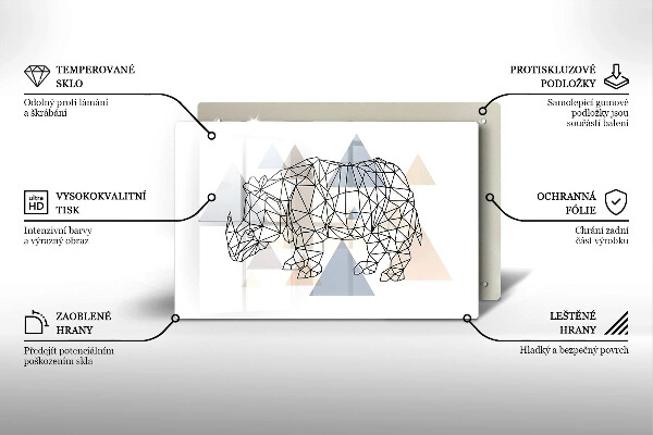 Osłona na płytę indukcyjną Line-art nosorożec