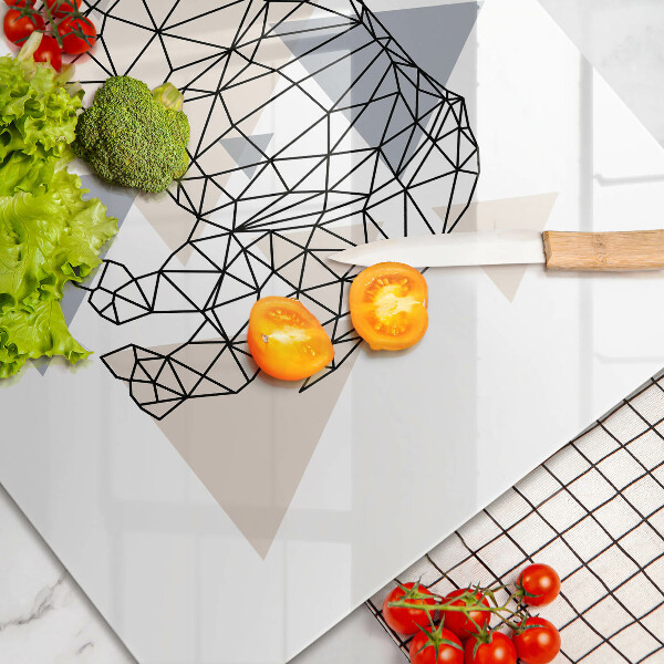 Osłona na płytę indukcyjną Line-art nosorożec