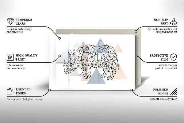 Osłona na płytę indukcyjną Line-art nosorożec