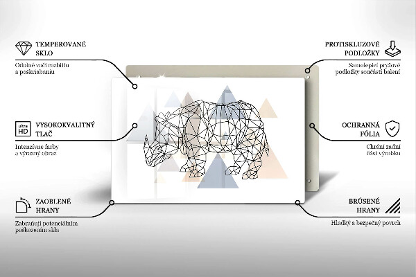 Osłona na płytę indukcyjną Line-art nosorożec
