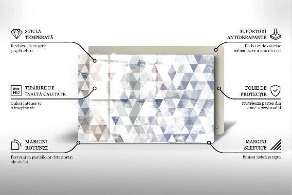 Osłona na płytę indukcyjną Wzór trójkąty