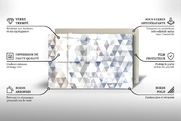 Osłona na płytę indukcyjną Wzór trójkąty