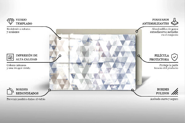 Osłona na płytę indukcyjną Wzór trójkąty