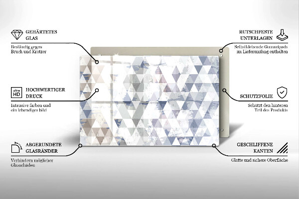 Osłona na płytę indukcyjną Wzór trójkąty