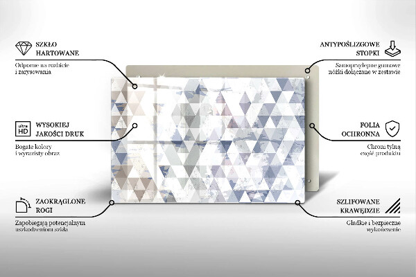 Osłona na płytę indukcyjną Wzór trójkąty