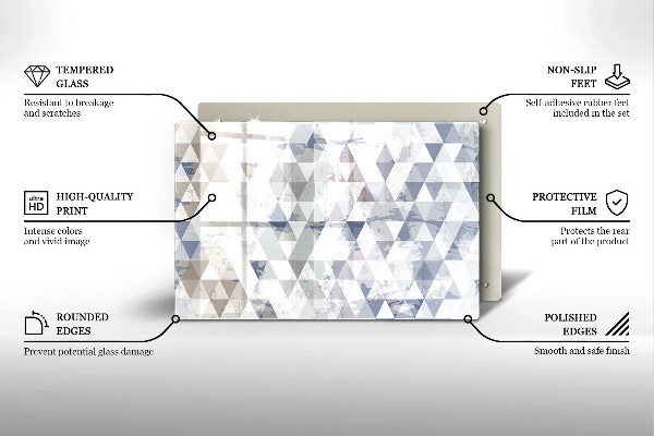 Osłona na płytę indukcyjną Wzór trójkąty