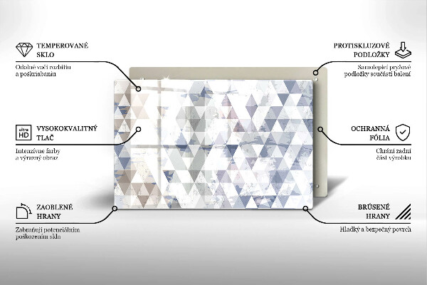 Osłona na płytę indukcyjną Wzór trójkąty