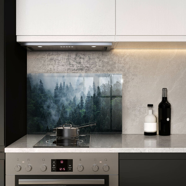 Osłona na płytę indukcyjną Las drzewa i mgła