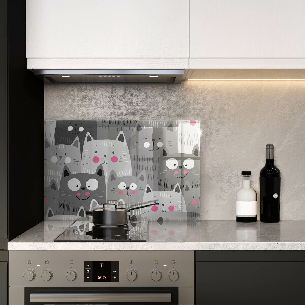 Osłona na płytę indukcyjną Ilustracja koty