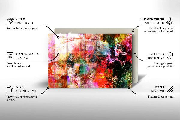 Osłona na płytę indukcyjną Abstrakcja farby