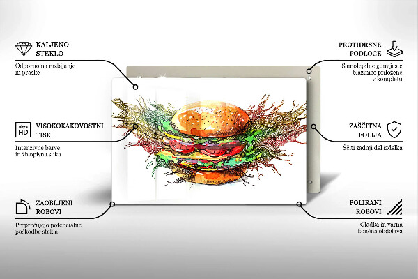 Osłona na płytę indukcyjną Rysunek hamburger