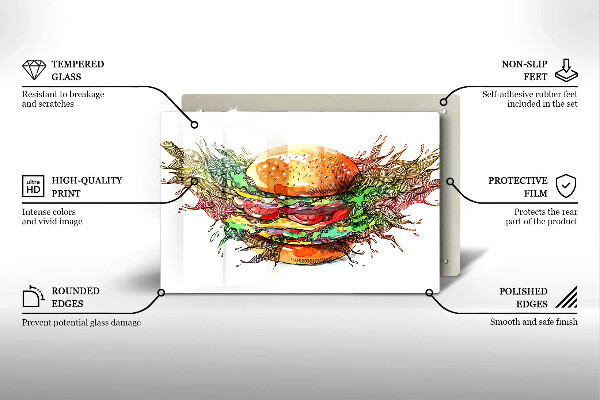 Osłona na płytę indukcyjną Rysunek hamburger