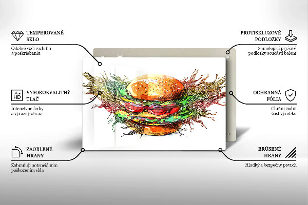 Osłona na płytę indukcyjną Rysunek hamburger