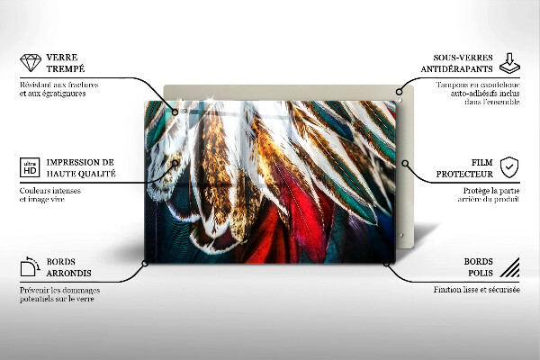 Osłona na płytę indukcyjną Boho pióra ptaka