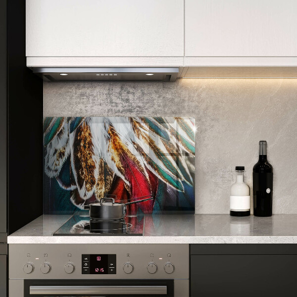 Osłona na płytę indukcyjną Boho pióra ptaka