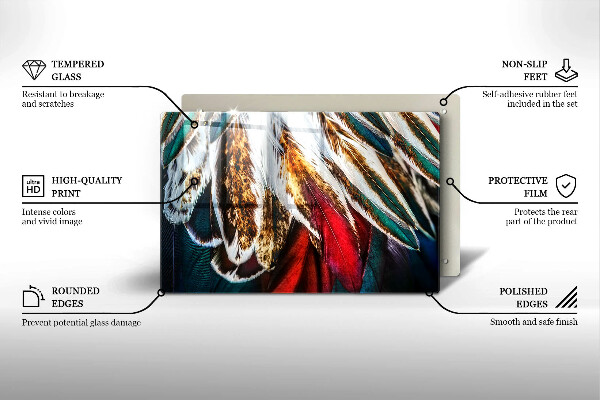 Osłona na płytę indukcyjną Boho pióra ptaka