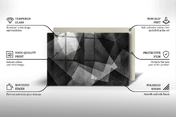 Osłona płyty indukcyjnej Geometryczna abstrakcja