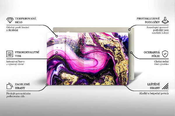 Osłona płyty indukcyjnej Abstrakcja design złoto