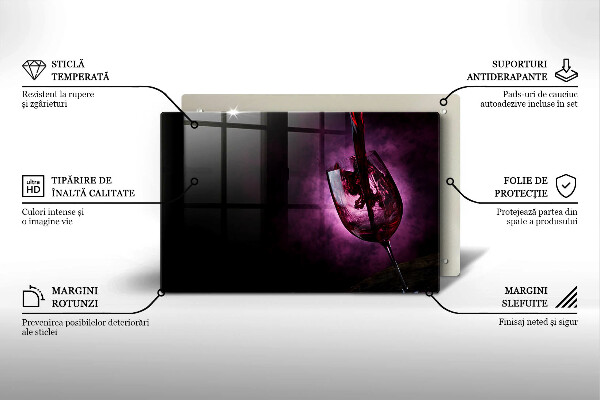 Osłona na płytę indukcyjną Kieliszek wina