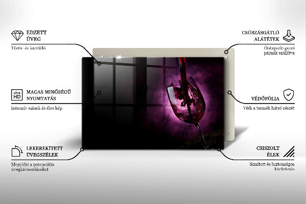 Osłona na płytę indukcyjną Kieliszek wina