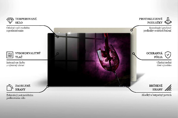 Osłona na płytę indukcyjną Kieliszek wina