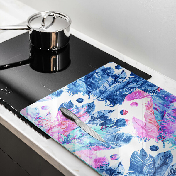 Osłona na płytę indukcyjną Ilustracja boho piórka