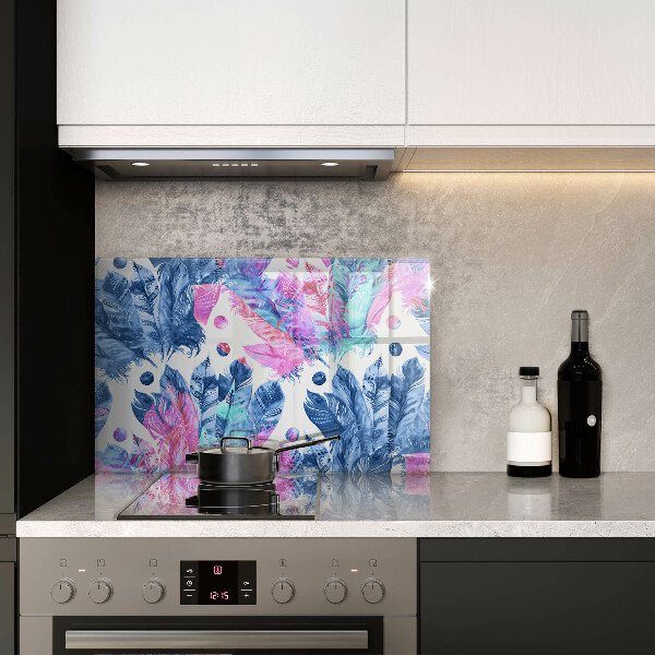 Osłona na płytę indukcyjną Ilustracja boho piórka