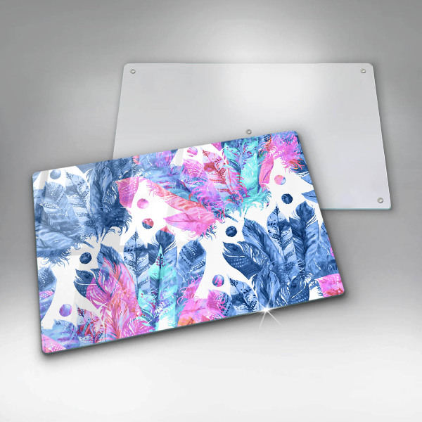 Osłona na płytę indukcyjną Ilustracja boho piórka